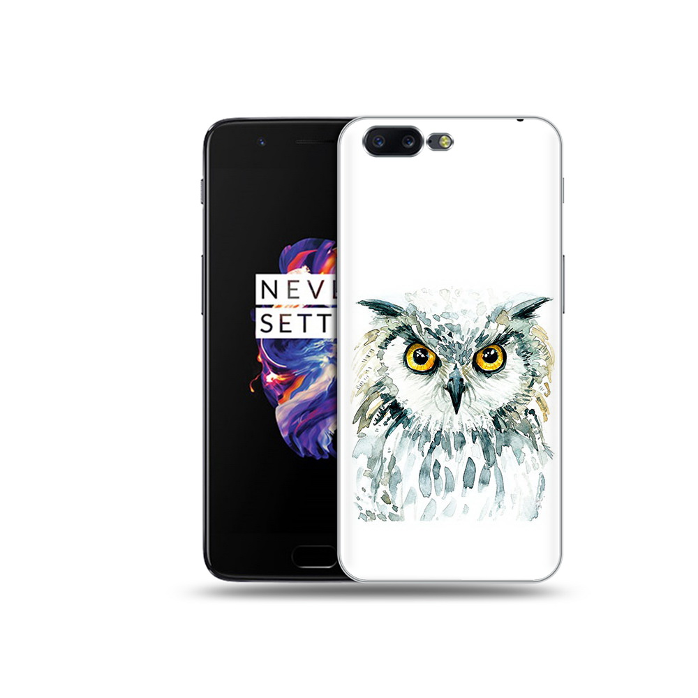 

Чехол MyPads Tocco для OnePlus 5 Серьезная сова, Прозрачный, Tocco