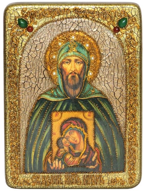 

Икона аналойная Святой благоверный князь Александр Невский на мореном дубе 999-RTI-649-1m
