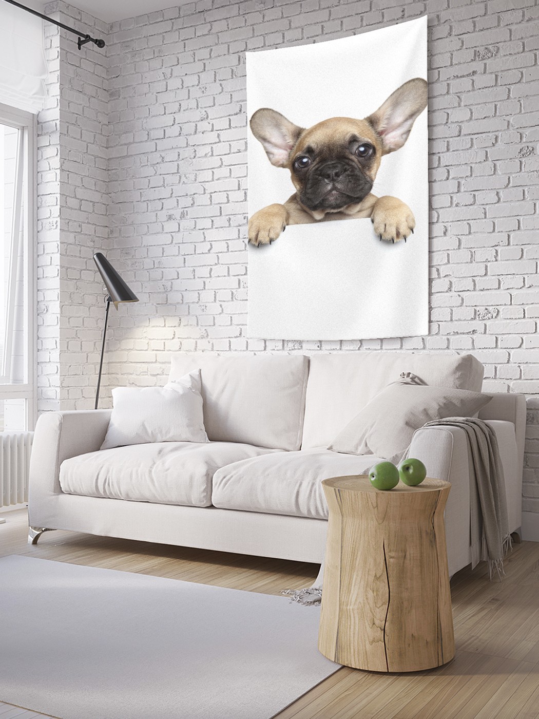 

Вертикальное фотопанно на стену JoyArty Ушастый щенок 150x200 см, Ушастый щенок