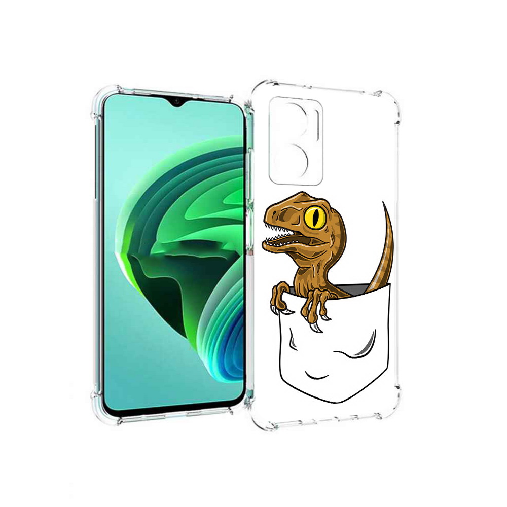 

Чехол MyPads динозавр в кармане для Xiaomi Redmi Note 11E 5G/Redmi 11 Prime 5G, Прозрачный, Tocco