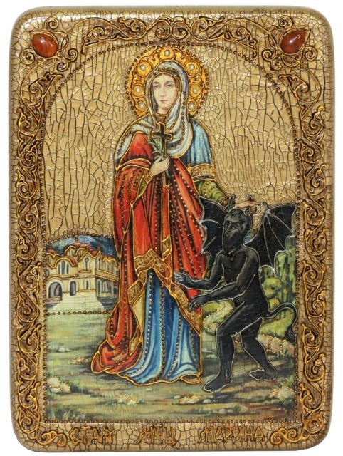 фото Икона аналойная святая великомученица марина (маргарита) антиохийская 999-rti-637m мастерская раздолье