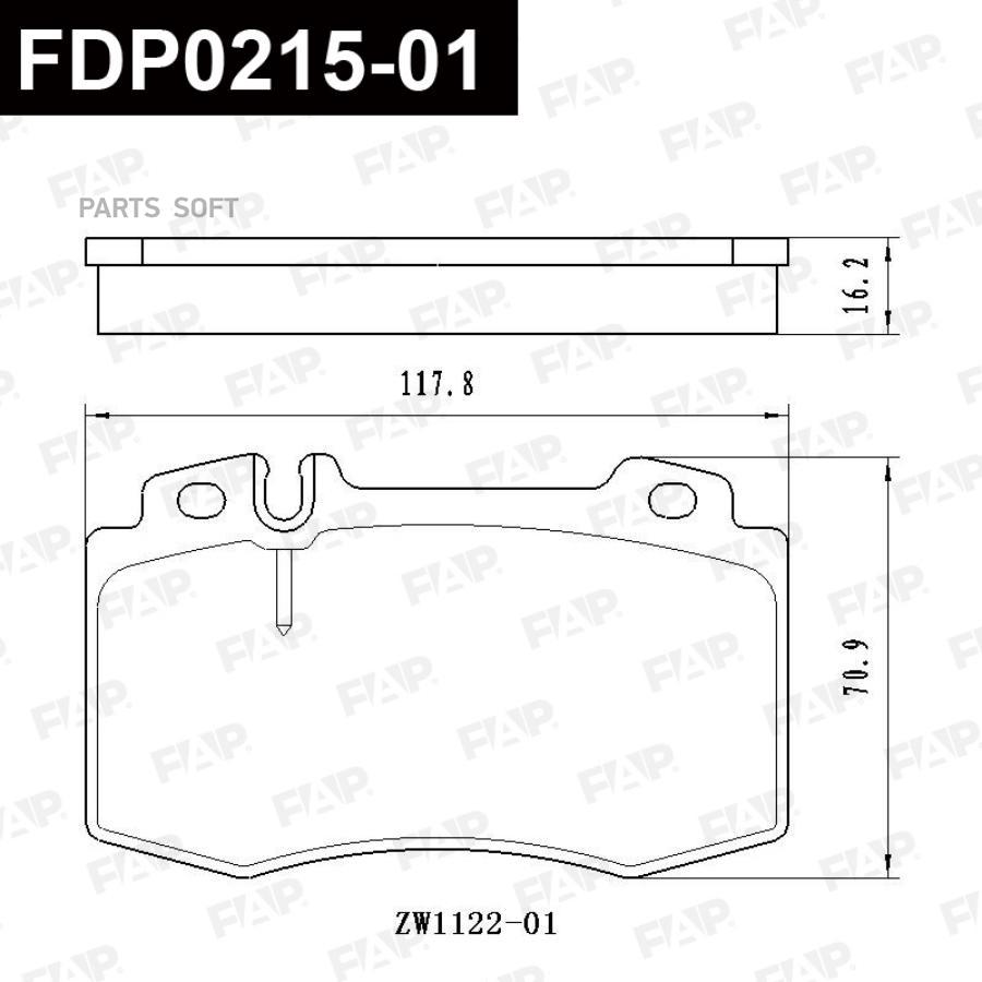

FAP Колодки тормозные дисковые FDP0215-01