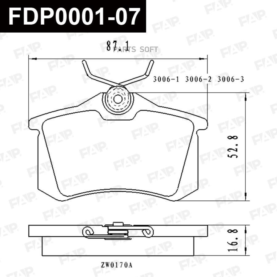 FAP Колодки тормозные дисковые FDP0001-07