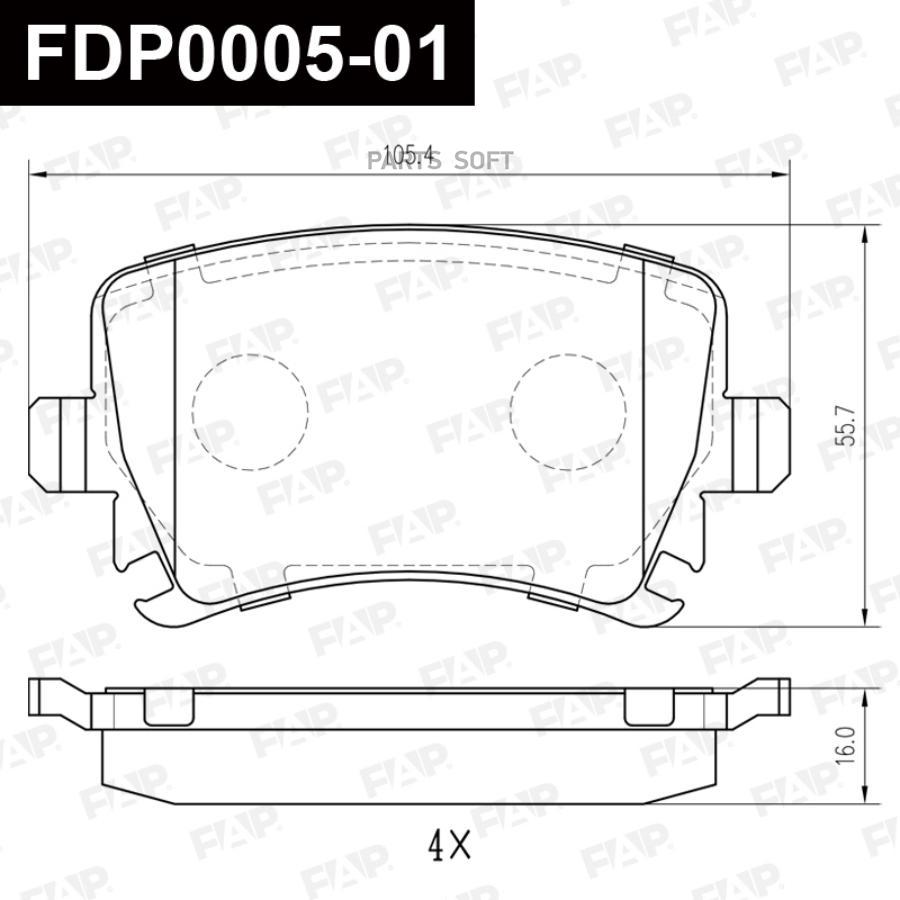 FAP Колодки тормозные дисковые FDP0005-01