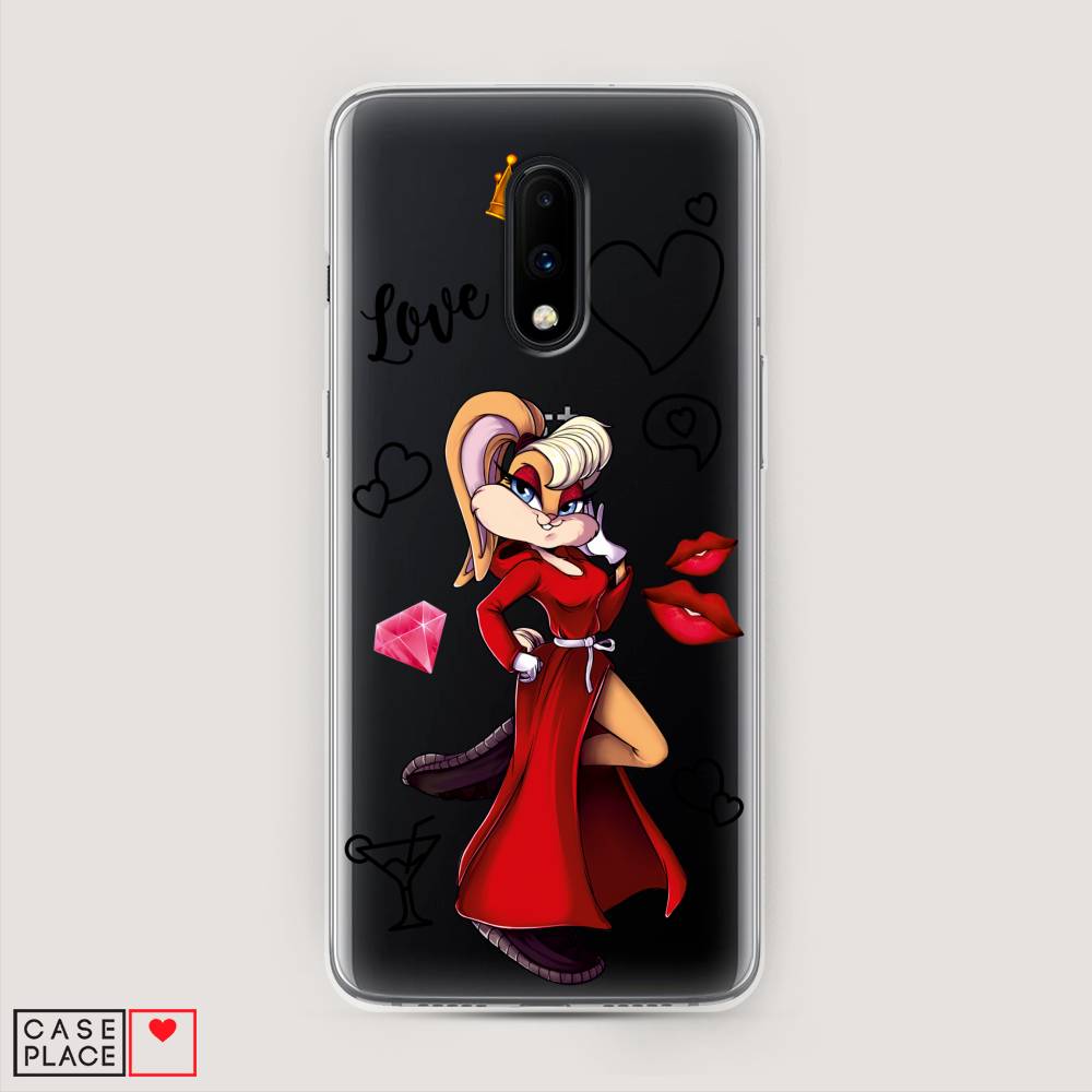 

Чехол на OnePlus 7 "Rich Lola Bunny", Красный;бежевый;оранжевый, 150750-6