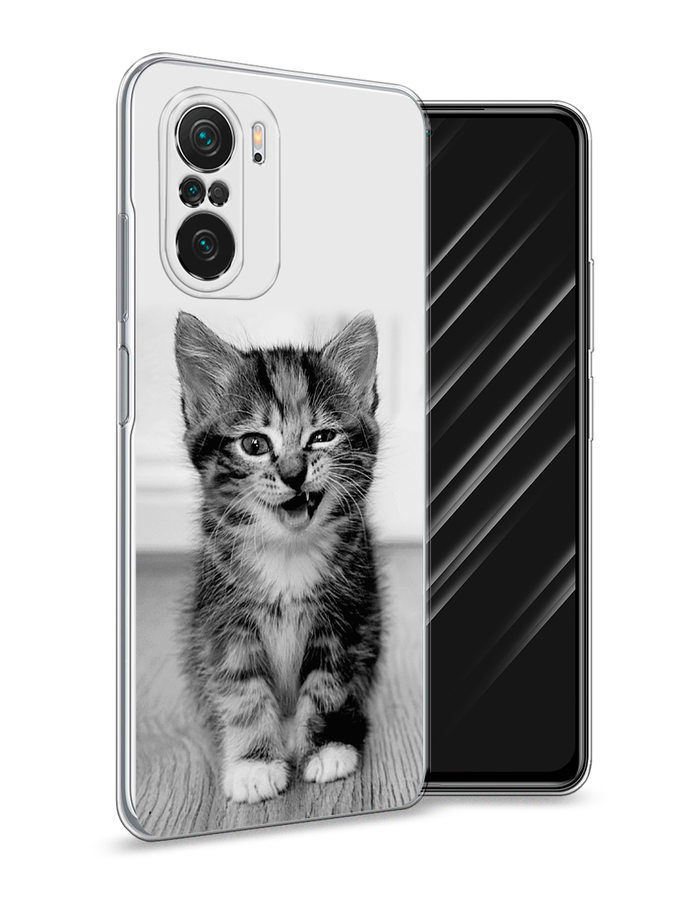 

Чехол Awog на Poco F3/Redmi K40/Mi 11i "Подмигивающий котенок", Разноцветный, 312650-1