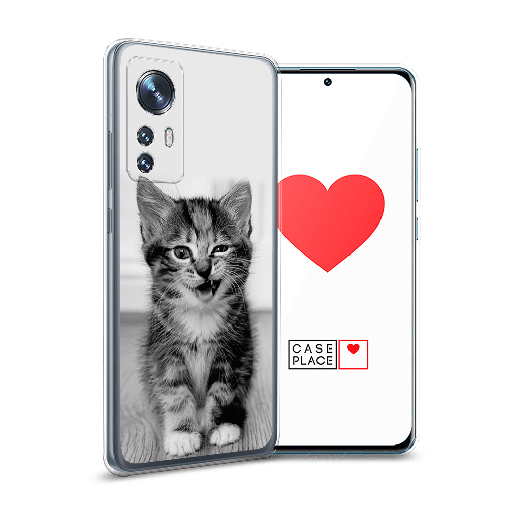 

Силиконовый чехол Awog "Подмигивающий котенок" для Xiaomi 12, Серый, 312350-1