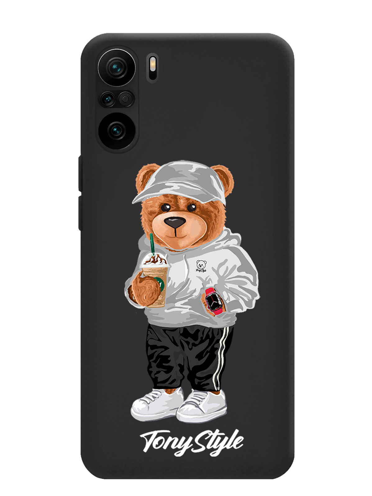 

Чехол Tony Style Poco F3 Tony Style с кофе, Серый;белый;черный, Poco F3 Tony Style с кофе
