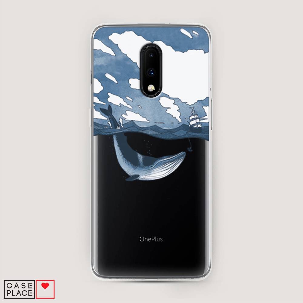 

Чехол на OnePlus 7 "Большой кит", Синий, 150750-1