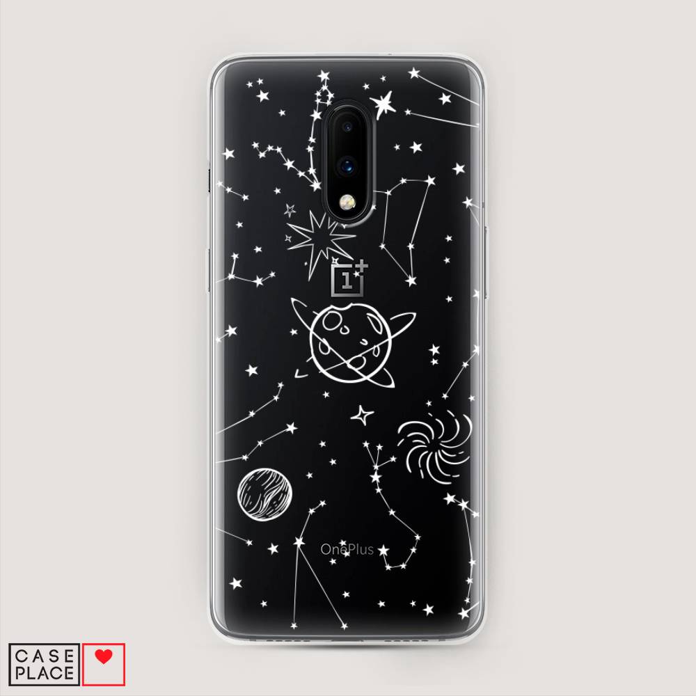 

Чехол на OnePlus 7 "Планеты в космосе", Белый, 150750-2