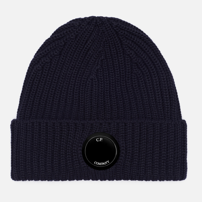 

Шапка бини унисекс C.P. Company Extra Fine Merino Wool Beanie, синий, Extra Fine Merino Wool Beanie