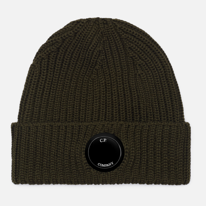 

Шапка бини унисекс C.P. Company Extra Fine Merino Wool Beanie, оливковый, Extra Fine Merino Wool Beanie