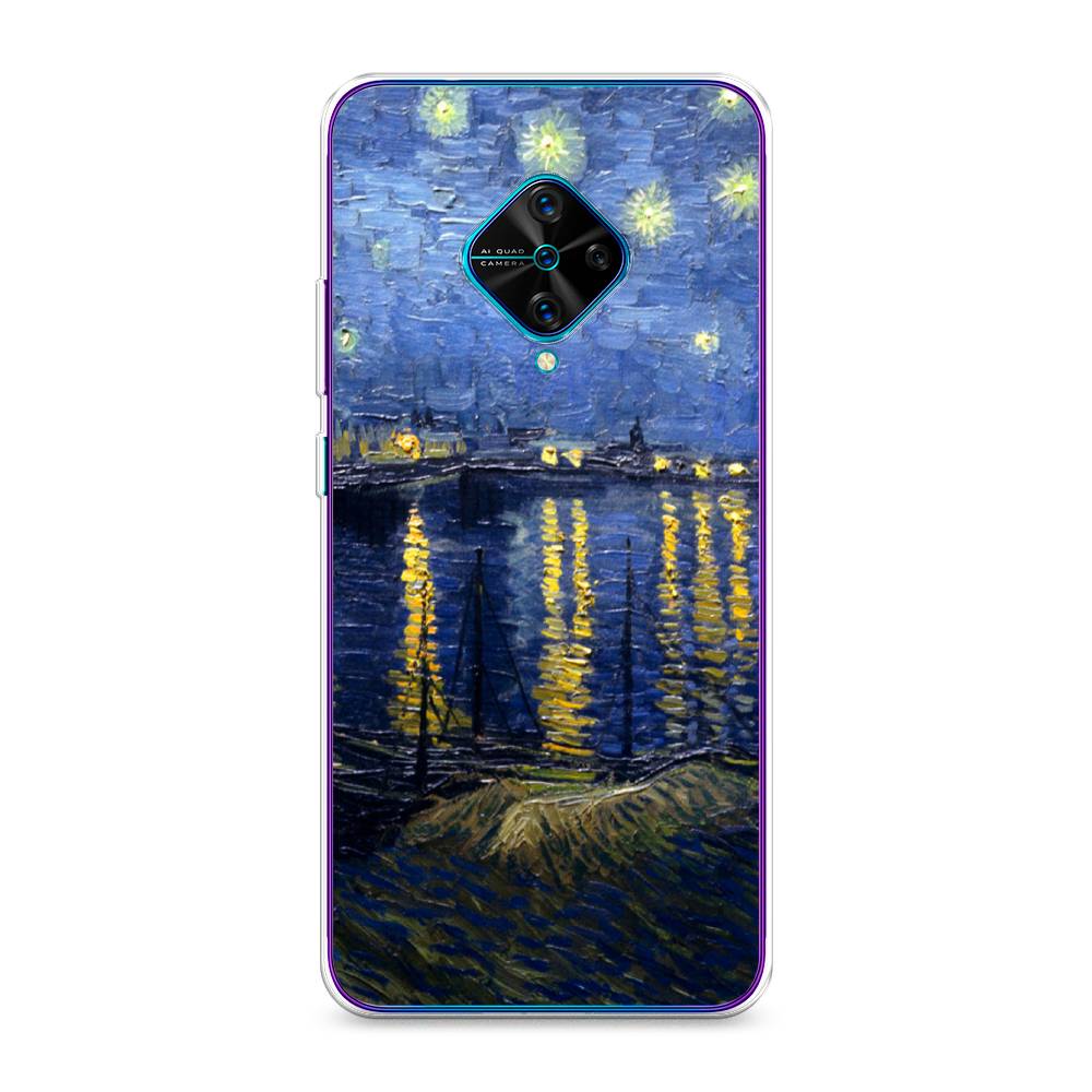 

Чехол для Vivo Y9s "Звездная ночь над Роной", Синий;желтый, 262450-4