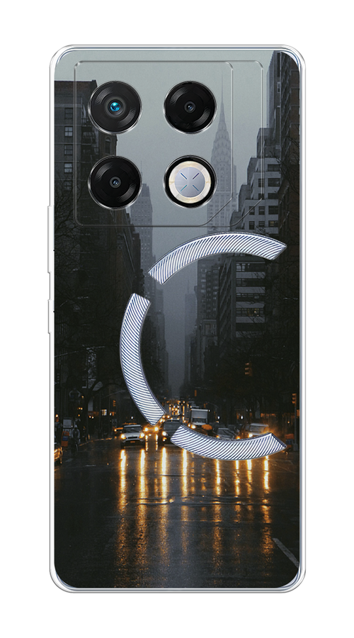 

Чехол на Infinix GT 20 Pro "Дождливый Нью Йорк", Черный;серый, 3106250-1