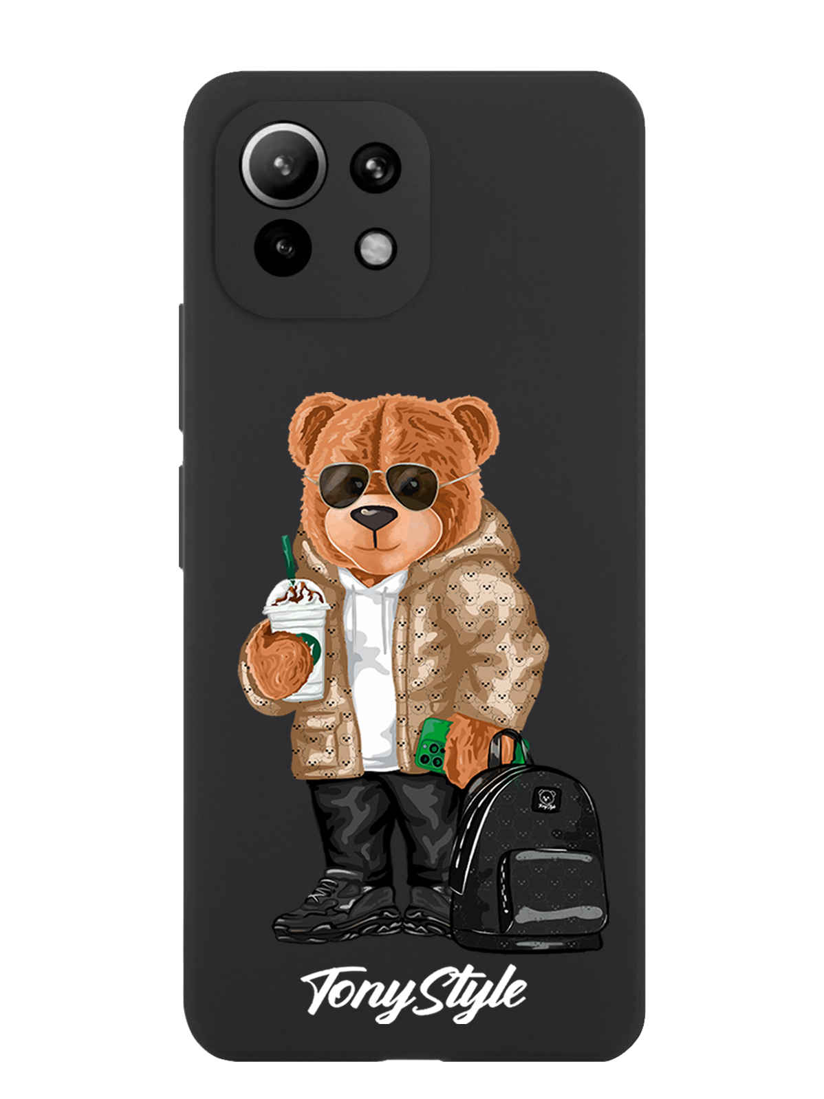 

Чехол Tony Style Xiaomi Mi 11 Lite / 11 Lite NE Tony Style в очках, Коричневый;черный;белый, Xiaomi Mi 11 Lite / 11 Lite NE Tony Style в очках