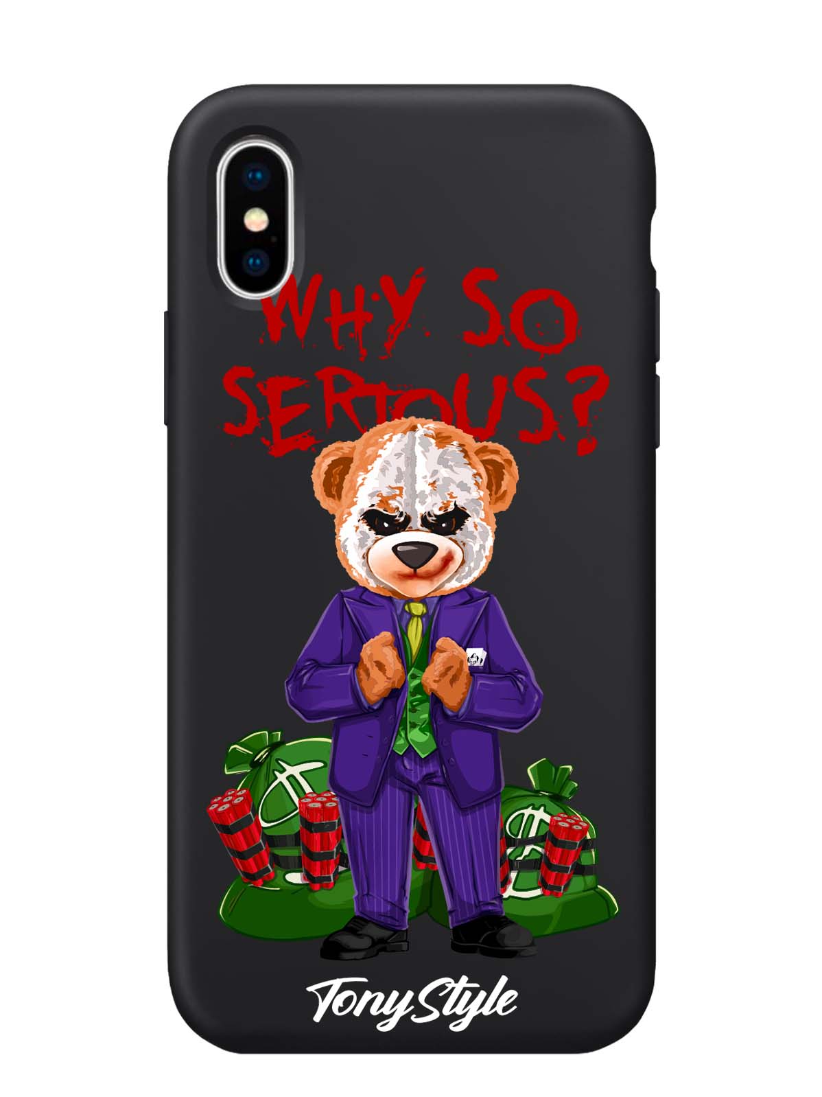 

Чехол Tony Style iPhone X/Xs Tony Style Джокер Joker Why so serious, iPhone X/Xs Tony Style Джокер Joker Why so serious