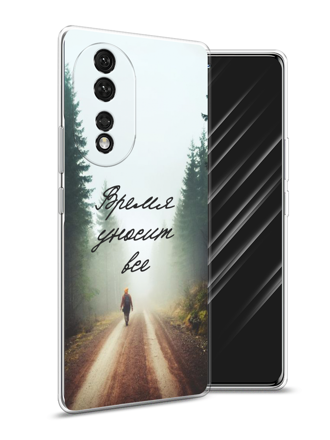 

Чехол Awog на Honor 80 "Время уносит все", Зеленый;коричневый;белый, 6120350-6