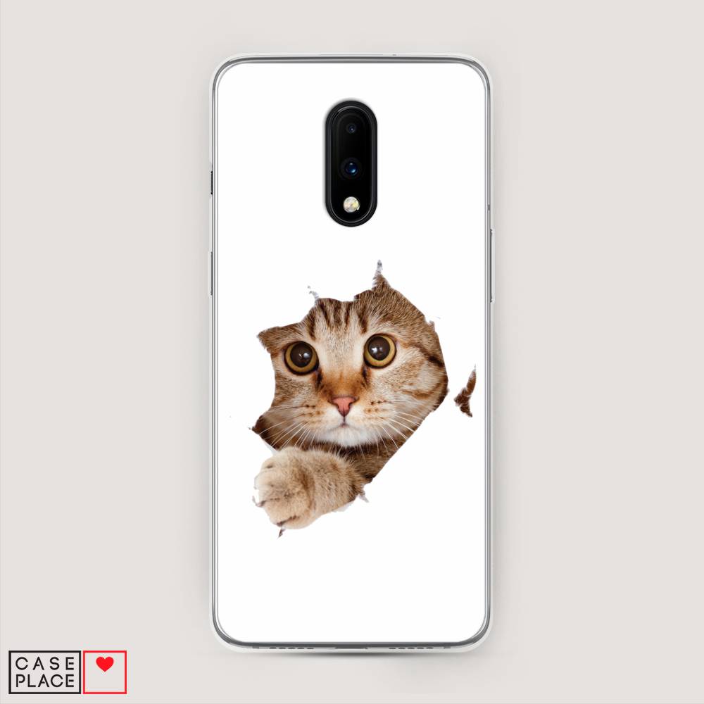 

Чехол на OnePlus 7 "Кот и бумага", Белый;коричневый, 150750-1