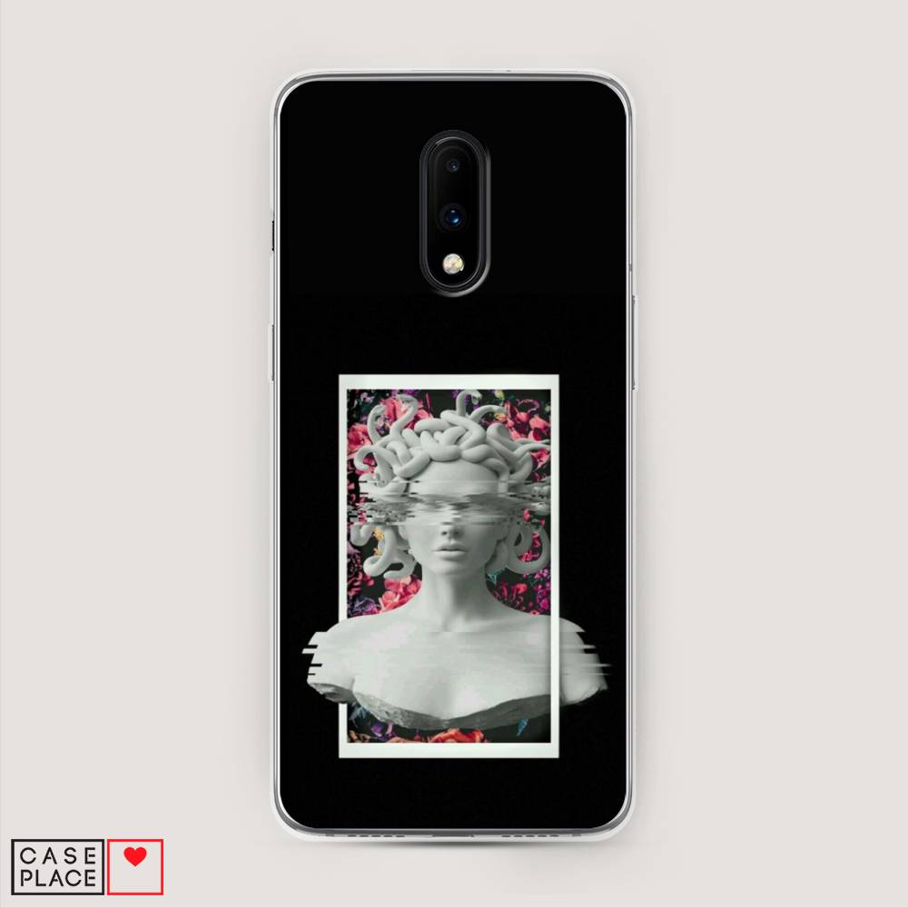 

Чехол на OnePlus 7 "Web Punk Медуза Горгона", Черный;серый, 150750-6