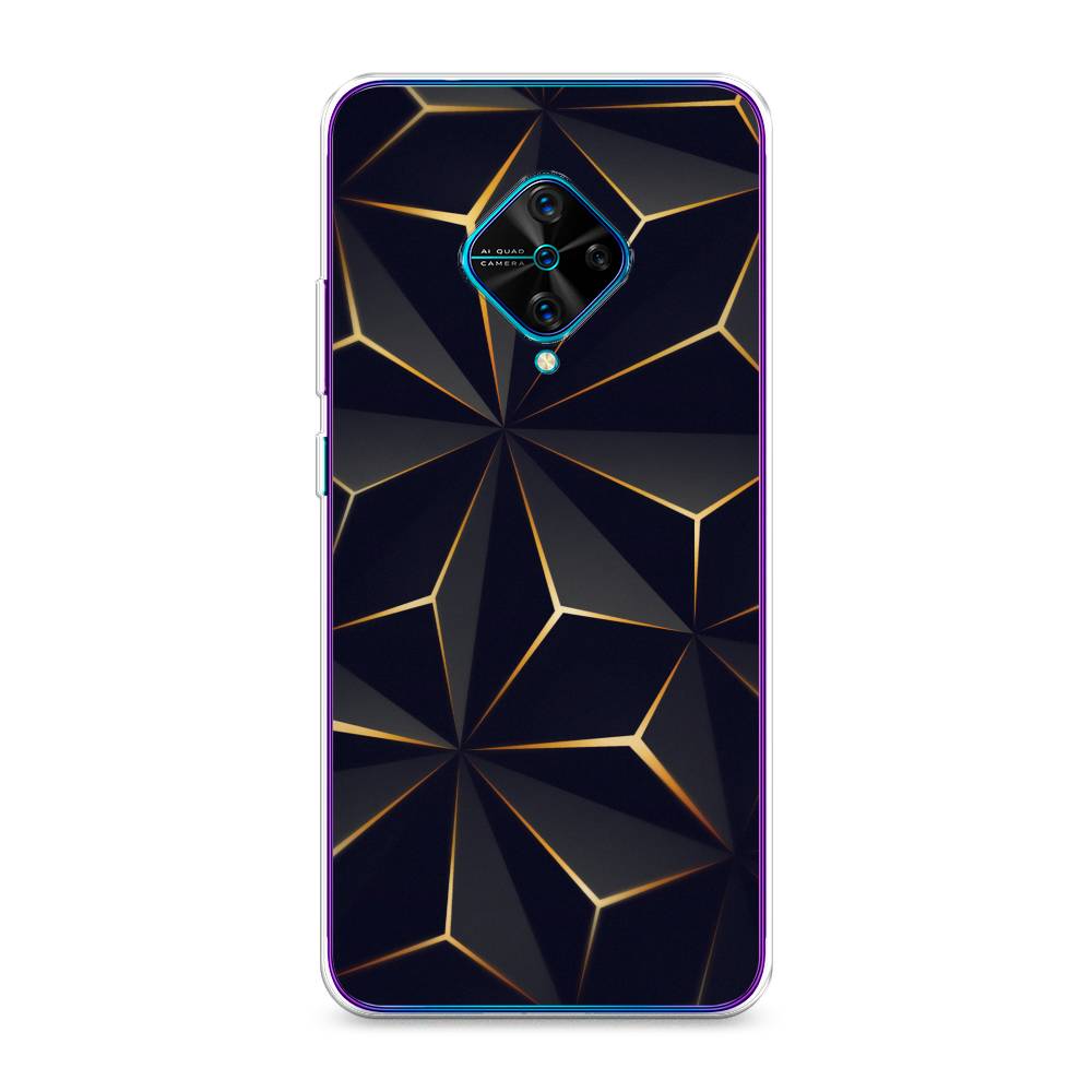 

Чехол для Vivo Y9s "Черные полигоны", Золотистый;черный, 262450-3