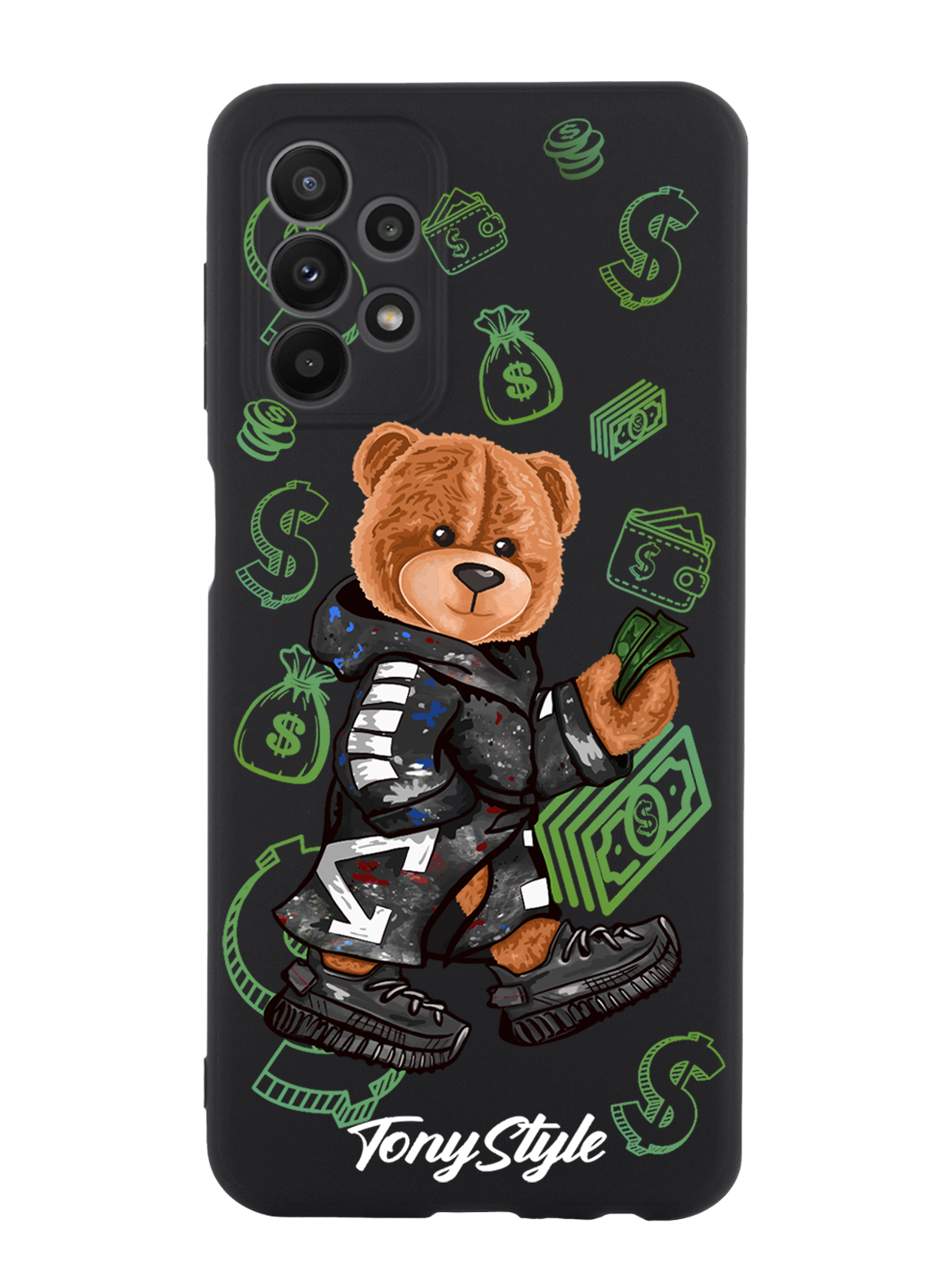 

Чехол Tony Style Samsung Galaxy A23 Tony Style Деньги, Коричневый;черный;зеленый, Samsung Galaxy A23 Tony Style Деньги