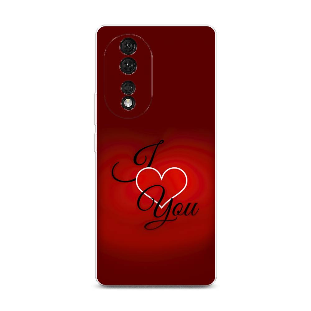 

Чехол Awog на Honor 80 "I love you 3", Красный;черный, 6120350-6