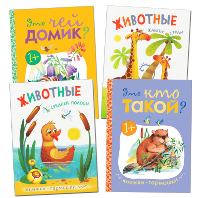 

Книга new Книжки-гармошки .Набор из 4 книг.