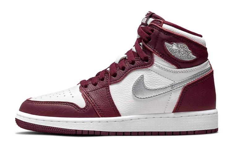 

Кеды унисекс Jordan Air Jordan 1 Retro High OG Bordeaux GS бордовые 40 EU, Бордовый, Air Jordan 1 Retro High OG Bordeaux GS