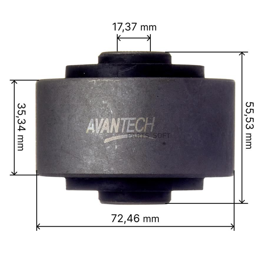 Сайлентблок Заднего Продольного Рычага Avantech(Кратность 1 Шт) AVANTECH арт. ASB0287