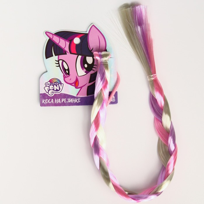 

Цветная прядь-косичка на резинке "Коса Искорки", канекалон, My Litlle Pony, My Little Pony
