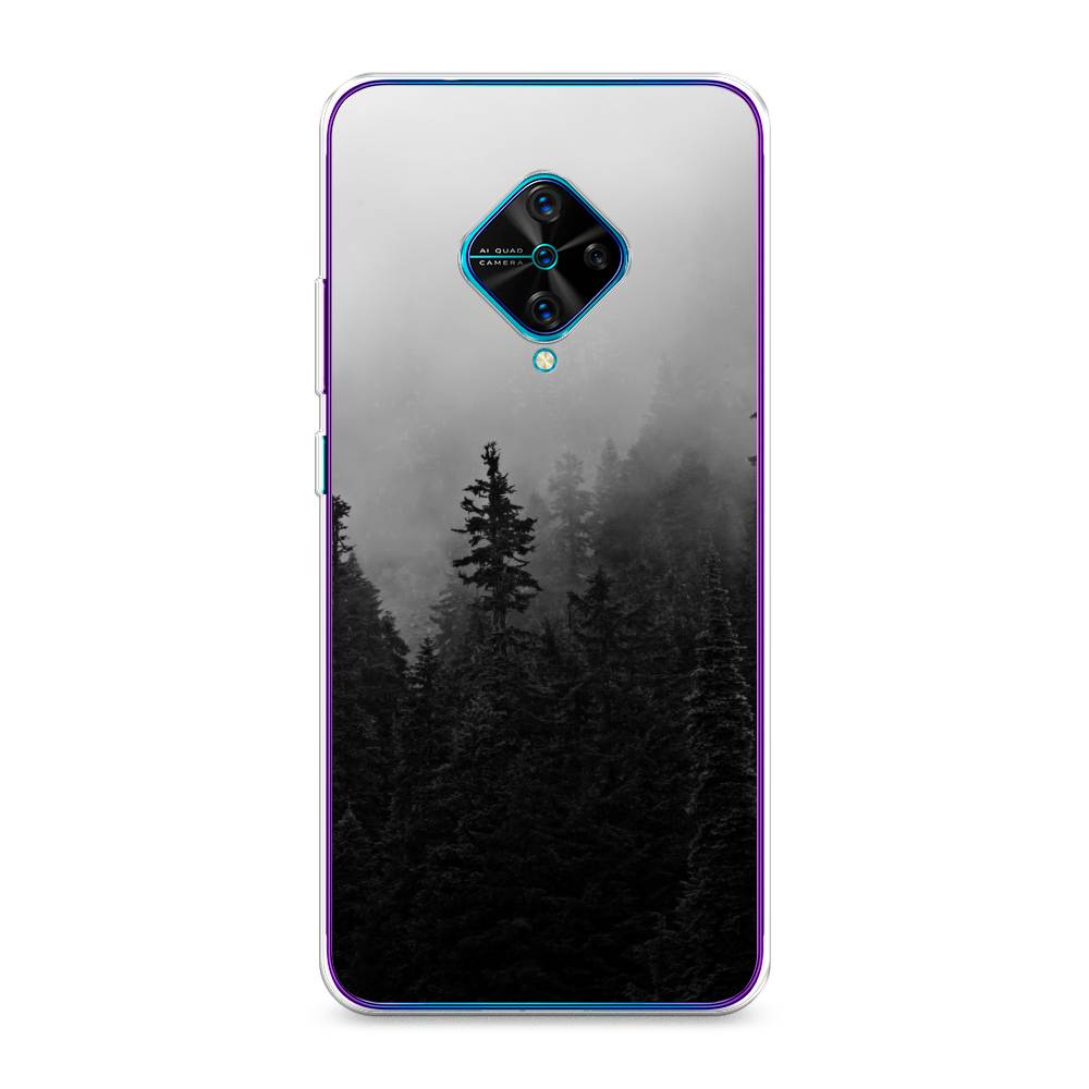 

Чехол для Vivo Y9s "Туманный лес", Серый;черный, 262450-2
