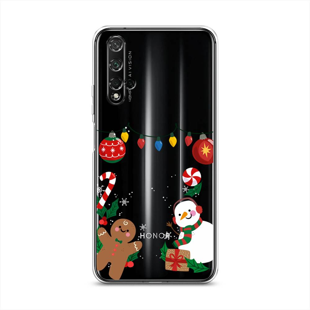

Чехол для Honor 20/Huawei Nova 5T "Новогоднее настроение", Коричневый;красный;зеленый, 69550-5
