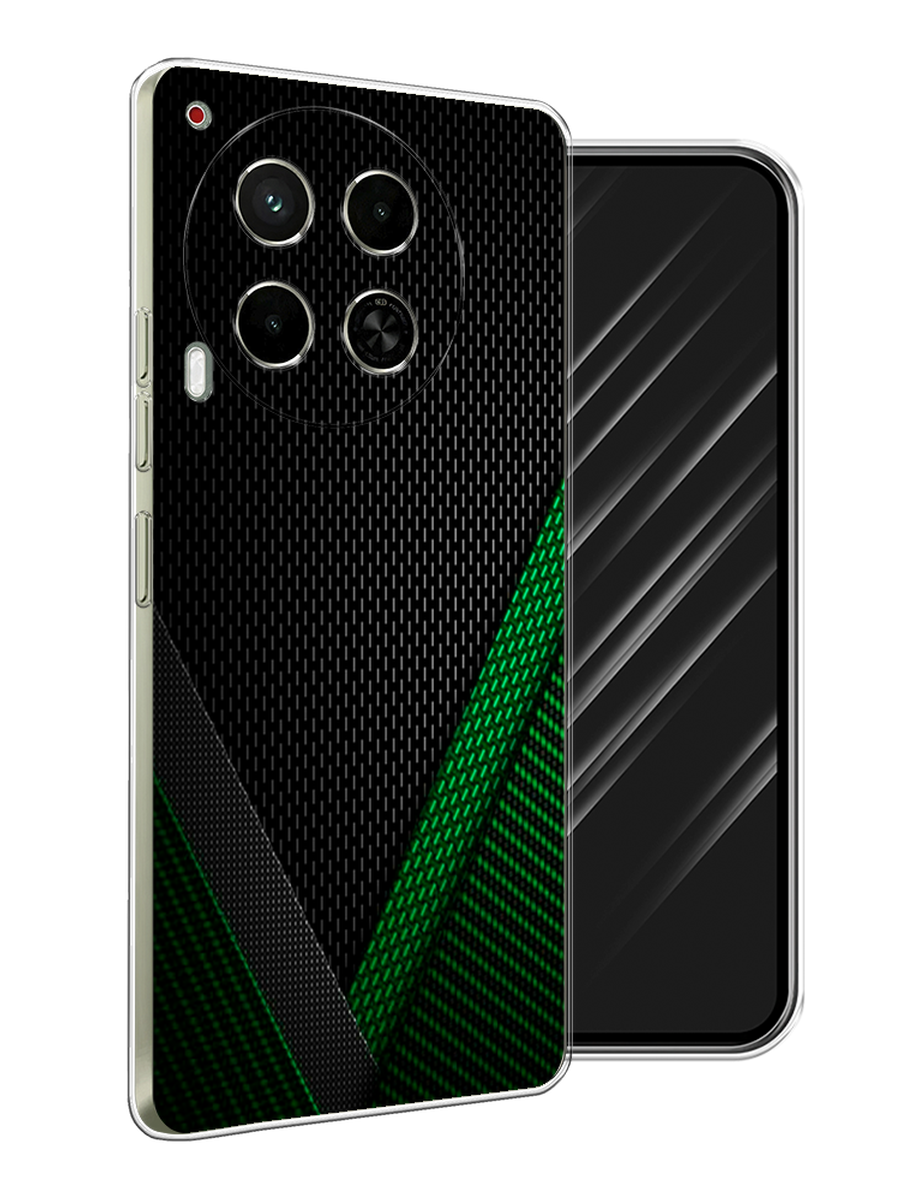 

Чехол Awog на Tecno Camon 30 5G "Зеленый карбон", Черный;зеленый, 305550-1