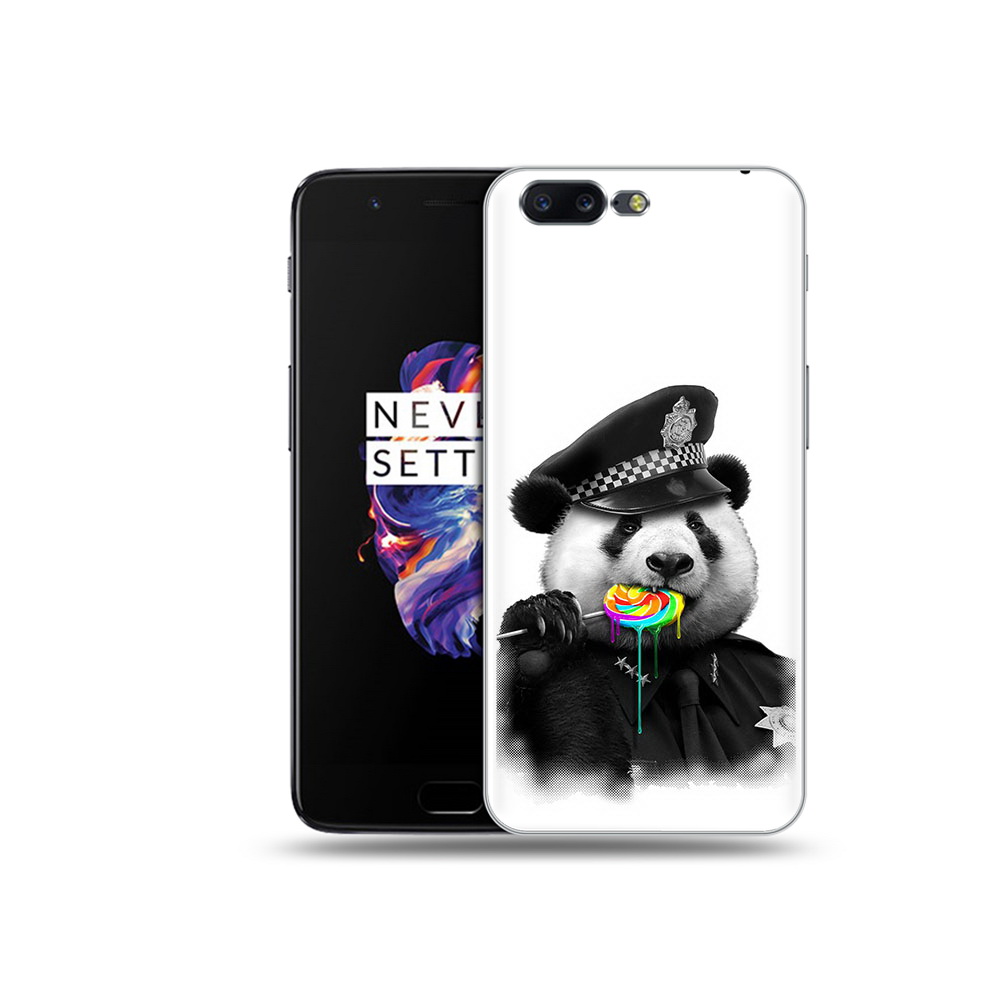 

Чехол MyPads Tocco для OnePlus 5 Панда полиция, Прозрачный, Tocco