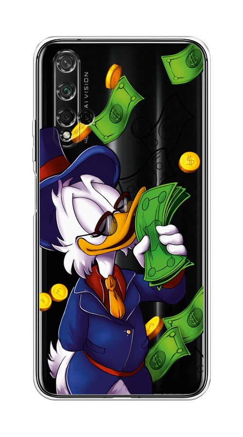 

Чехол на Honor 20/Huawei Nova 5T "Scrooge McDuck with Money", Синий;зеленый;белый, 69550-6