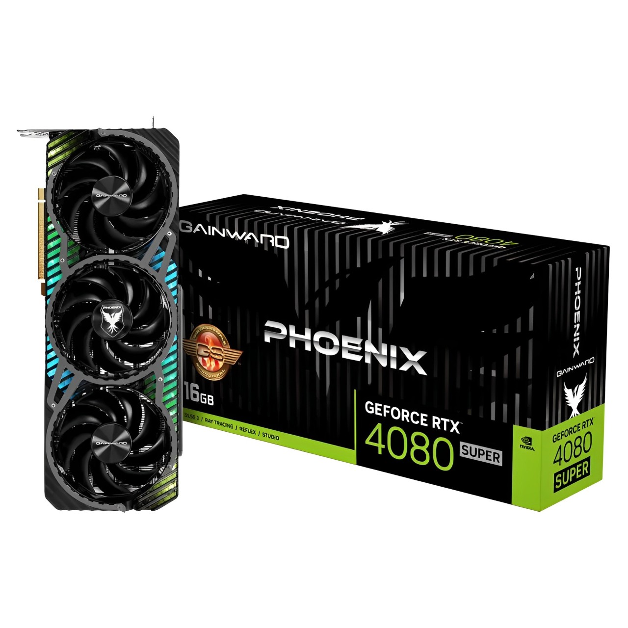 

Видеокарта Gainward NVIDIA GeForce RTX 4080 SUPER Phoenix GS (NED408ST19T2-1032X), Черный, GeForce RTX 4080 SUPER Phoenix GS