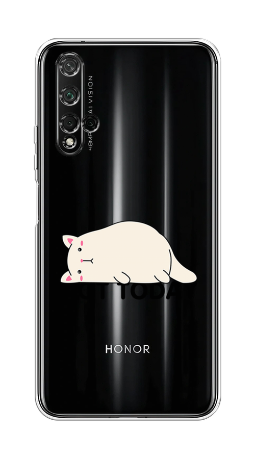 

Чехол на Honor 20/Huawei Nova 5T "Cat not today", Белый;розовый;черный, 69550-1