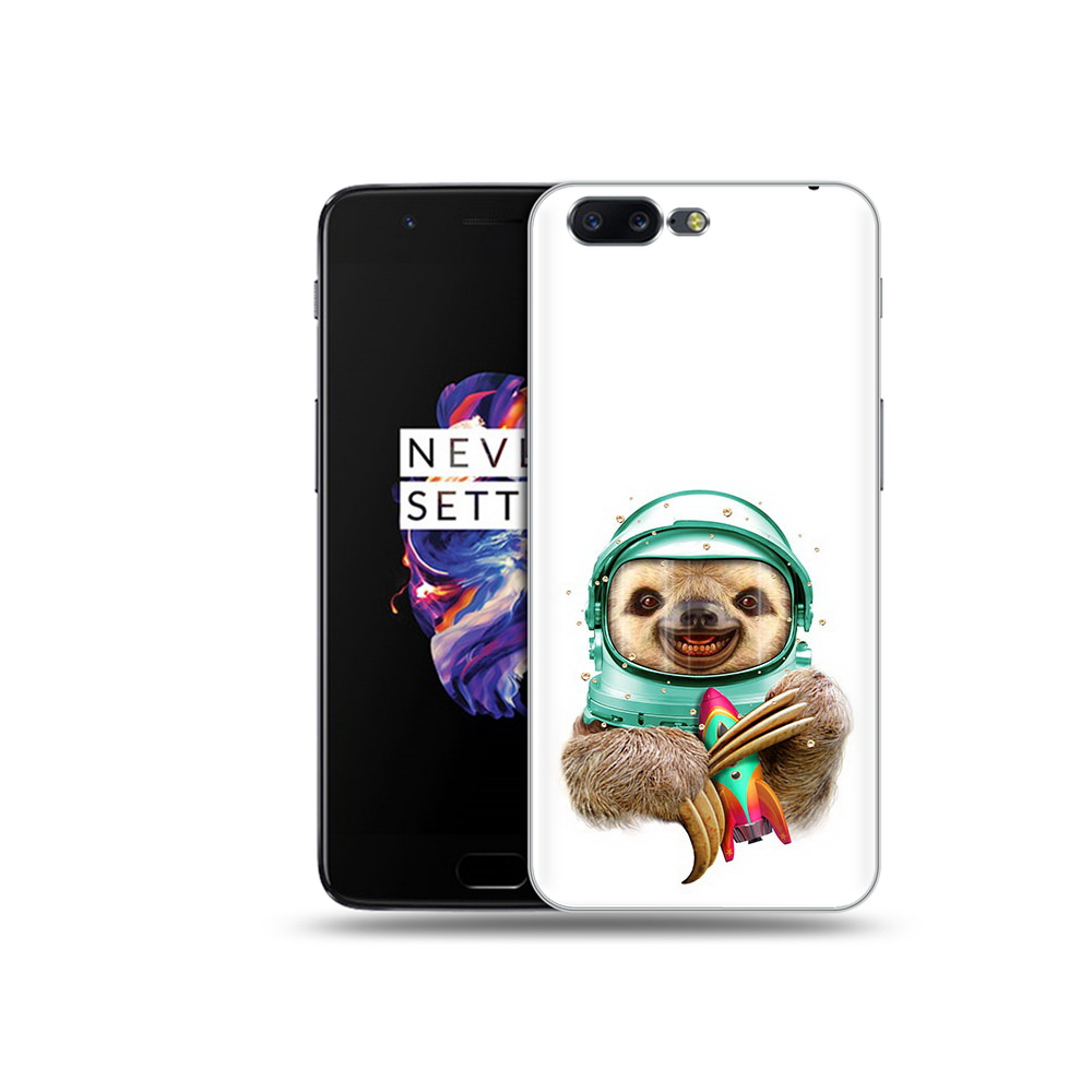 

Чехол MyPads Tocco для OnePlus 5 Ленивец астронавт, Прозрачный, Tocco