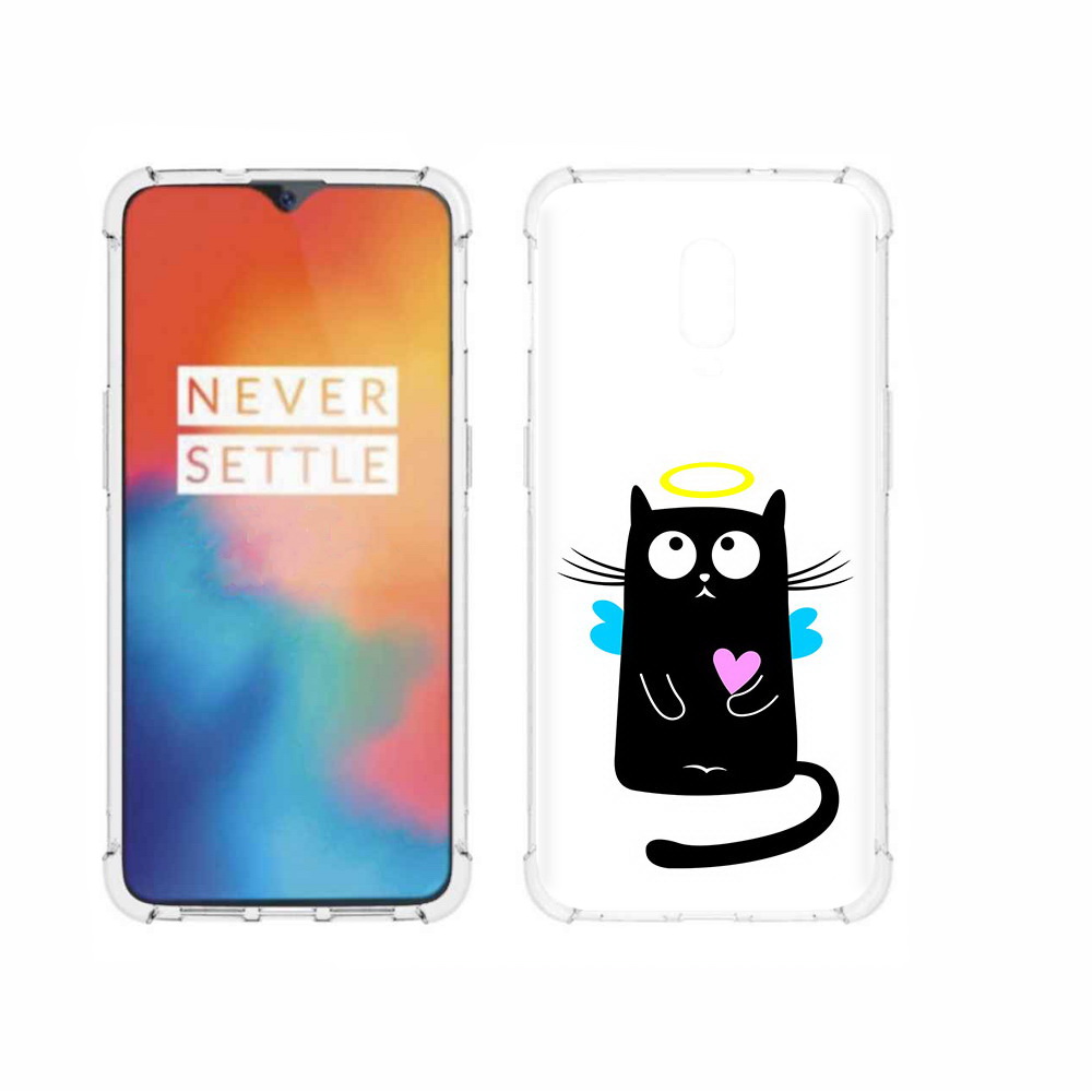

Чехол MyPads Tocco для OnePlus 6T Кот ангелок, Прозрачный, Tocco
