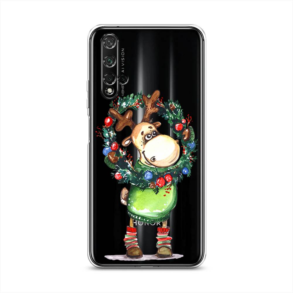 

Чехол для Honor 20/Huawei Nova 5T "Олень с новогодним венком", 69550-4