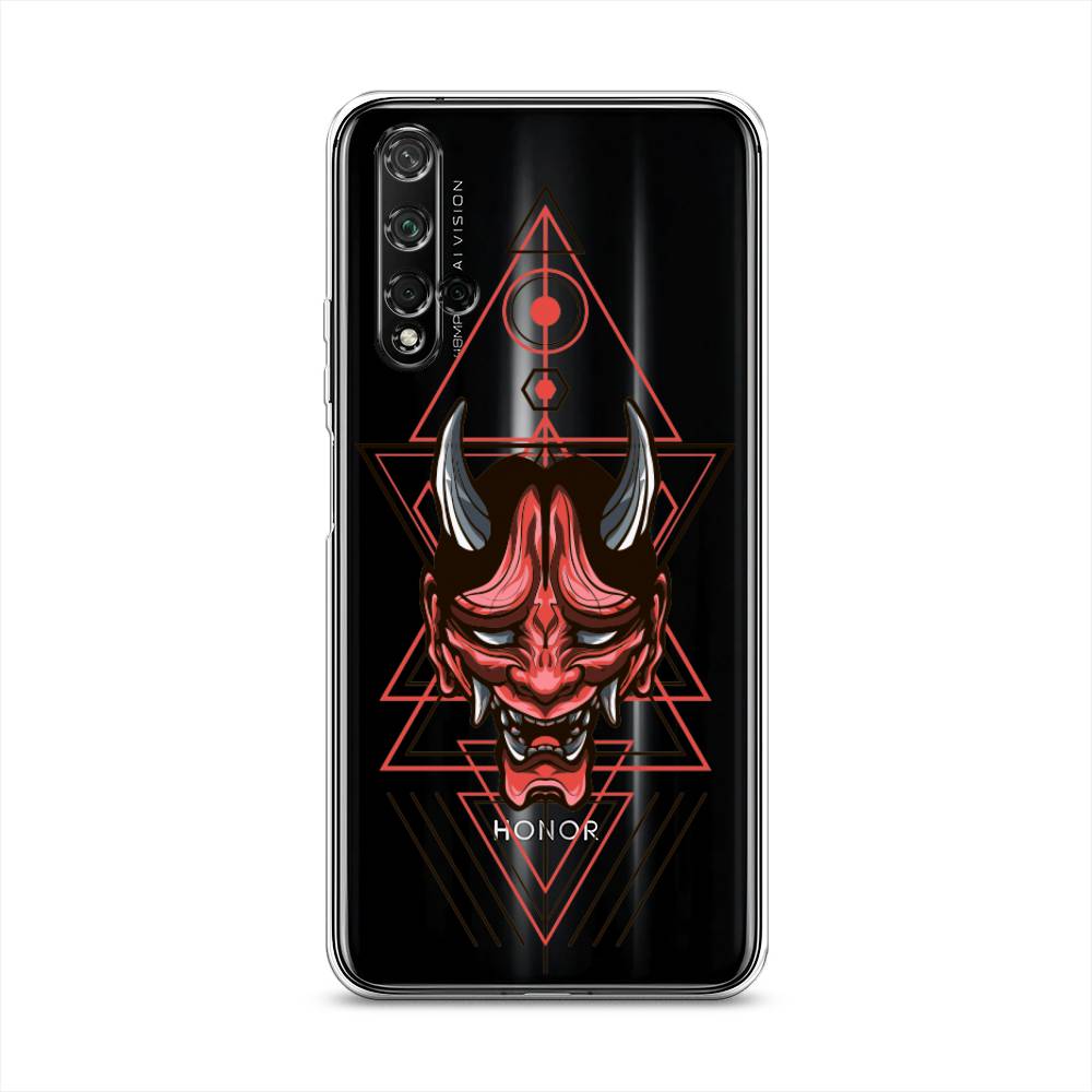 

Чехол на Honor 20 "Hanya Oni mask", Серый;красный;черный, 69550-4