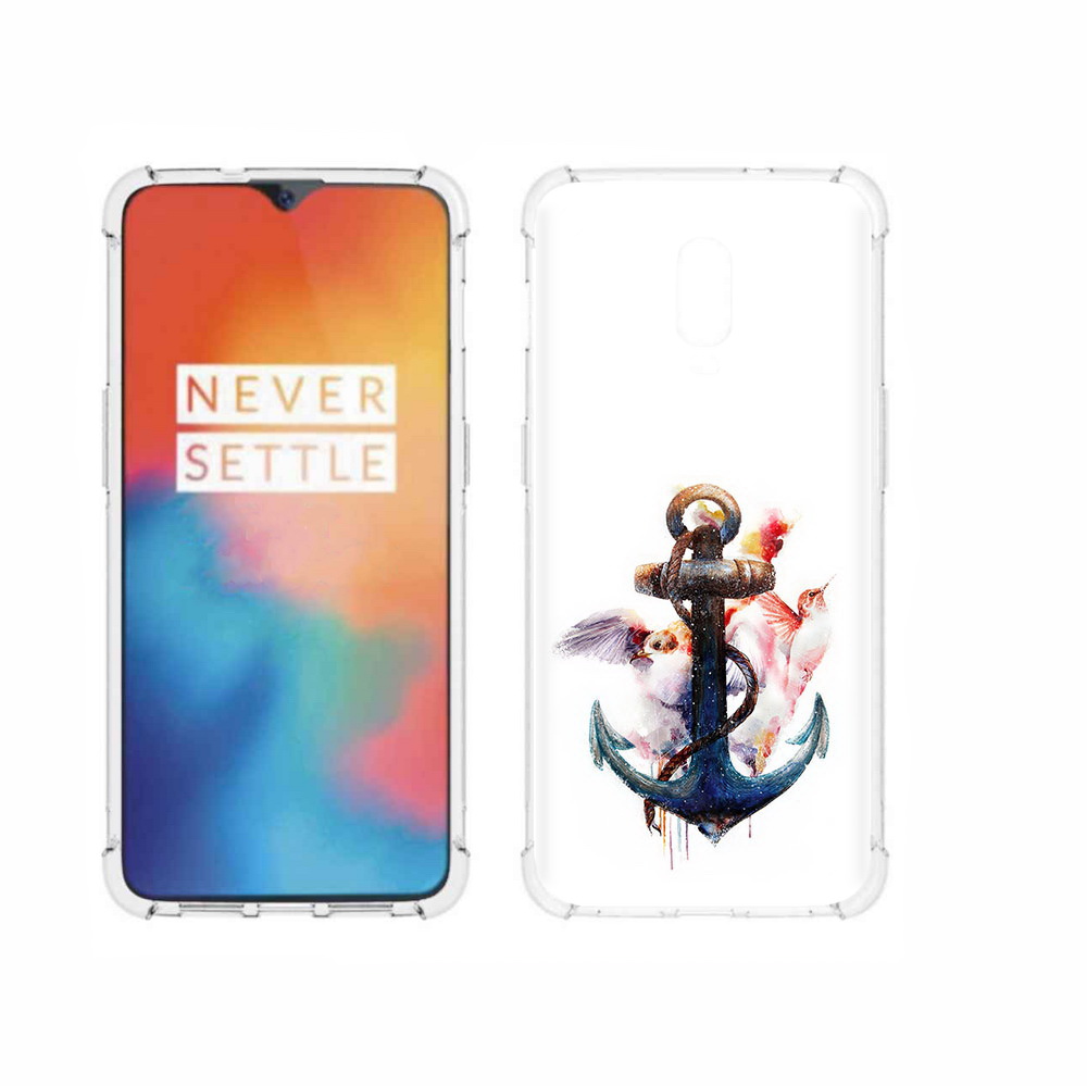 

Чехол MyPads Tocco для OnePlus 6T якорь с птицами, Прозрачный, Tocco