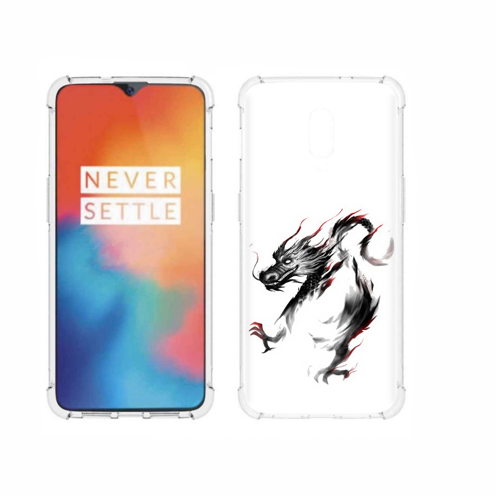

Чехол MyPads Tocco для OnePlus 6T черный дракон, Прозрачный, Tocco