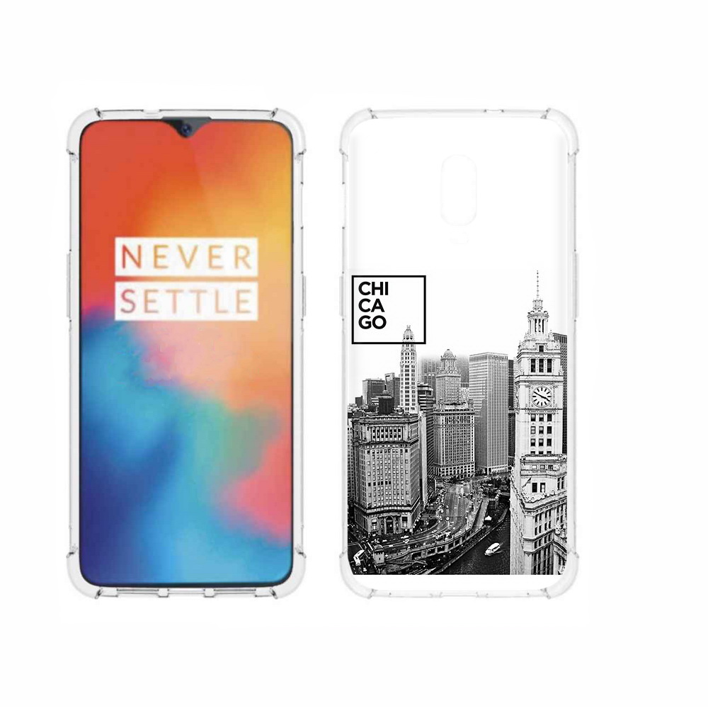 

Чехол MyPads Tocco для OnePlus 6T черно белый чикаго, Прозрачный, Tocco