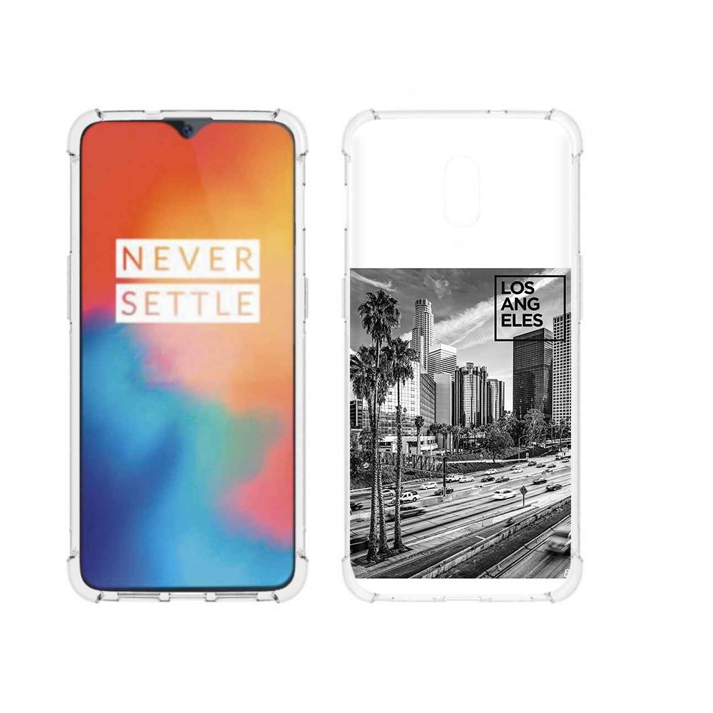 

Чехол MyPads Tocco для OnePlus 6T черно белый лос анджелес, Прозрачный, Tocco