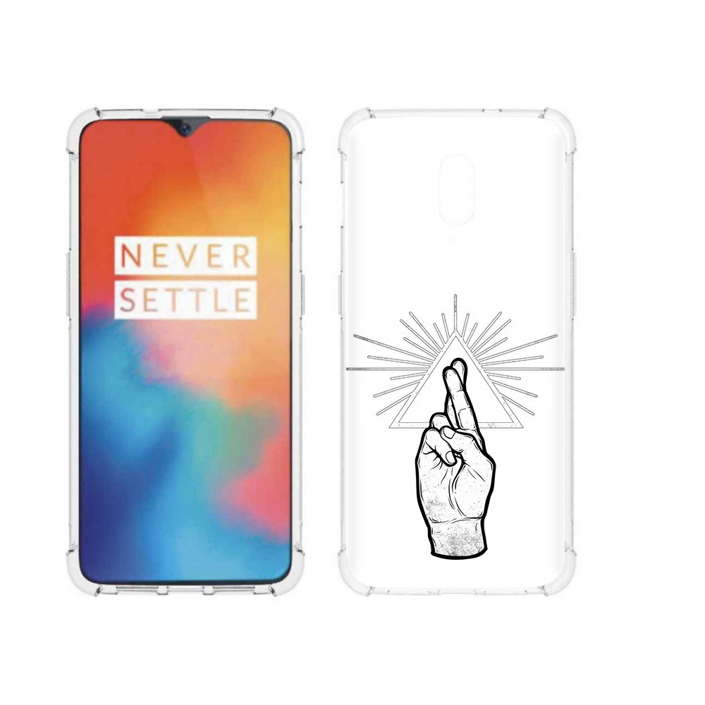 

Чехол MyPads Tocco для OnePlus 6T черно белая рука, Прозрачный, Tocco