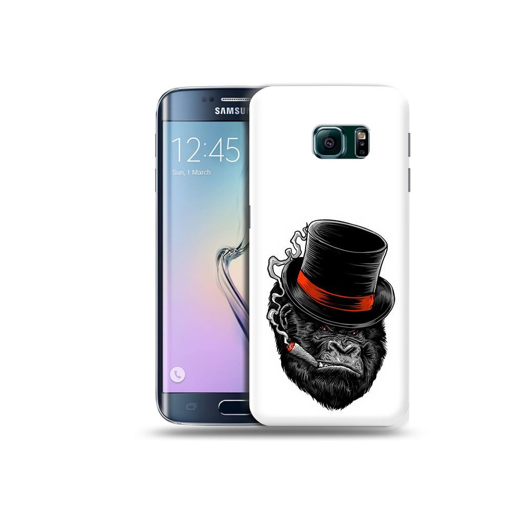

Чехол MyPads Tocco для Samsung Galaxy S6 Edge дизайнерская горилла, Прозрачный, Tocco