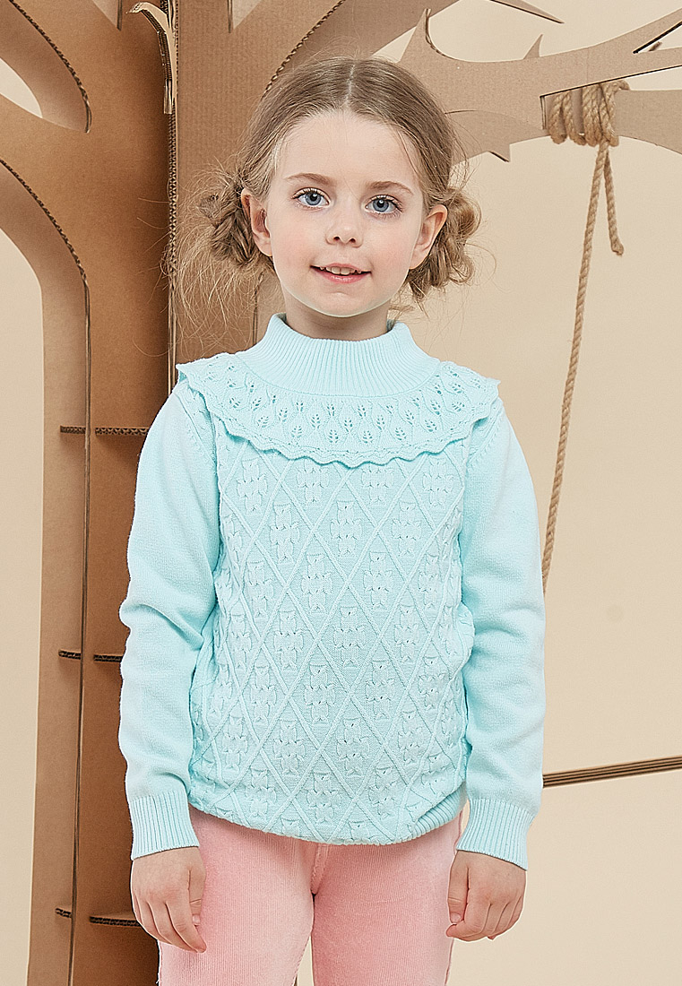 фото Свитер детский max&jessi aw19jia14 бирюзовый р.122