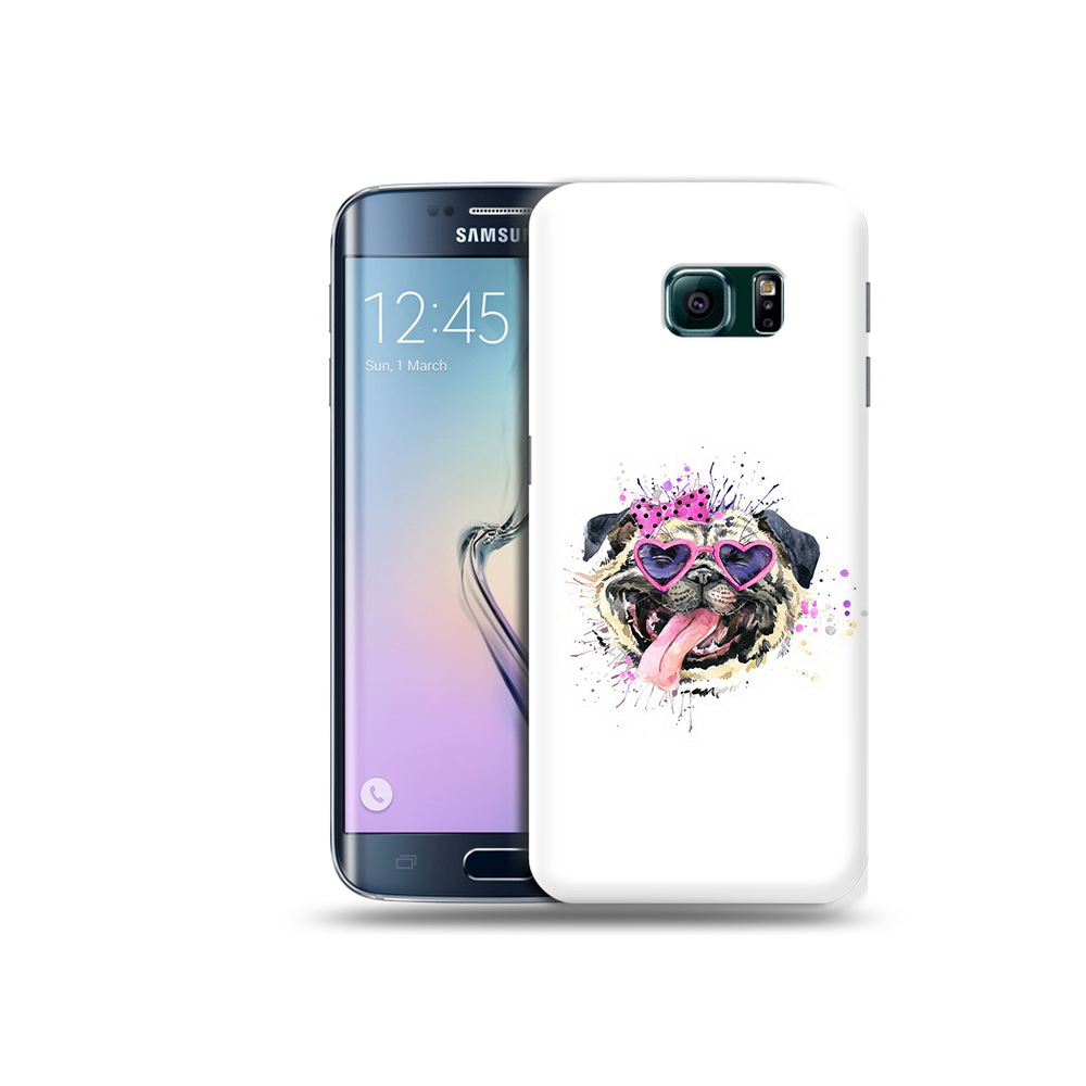 

Чехол MyPads Tocco для Samsung Galaxy S6 Edge Веселая собака, Прозрачный, Tocco