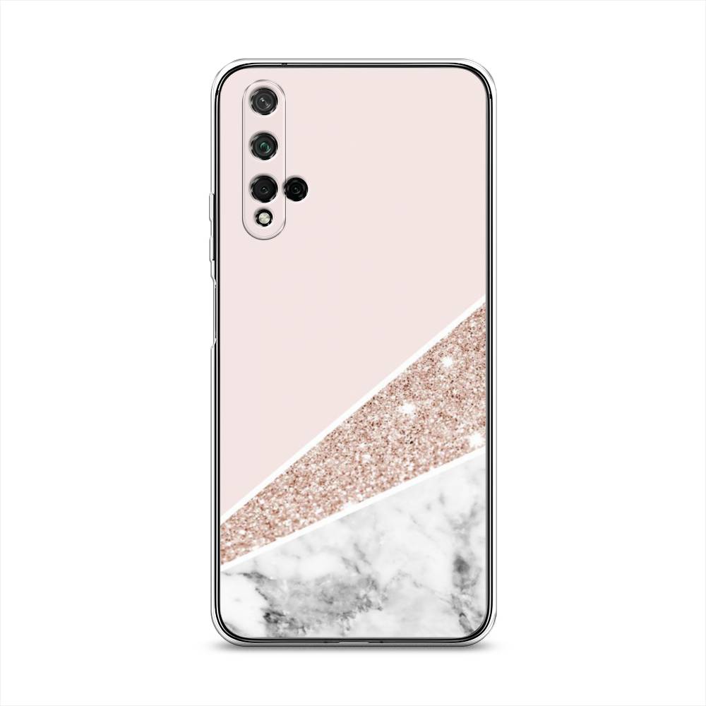 

Чехол для Honor 20/Huawei Nova 5T "Блестящий розовый мрамор", 69550-3